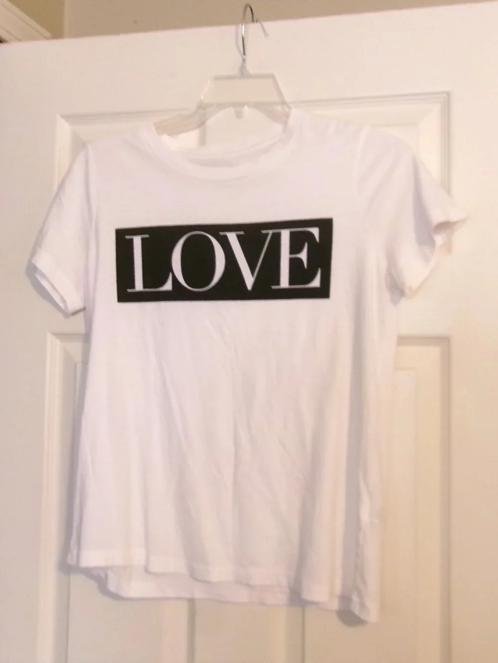 ANTHROPOLOGIE SOL ANGELES White Tee with "LOVE" Graphic  Size S